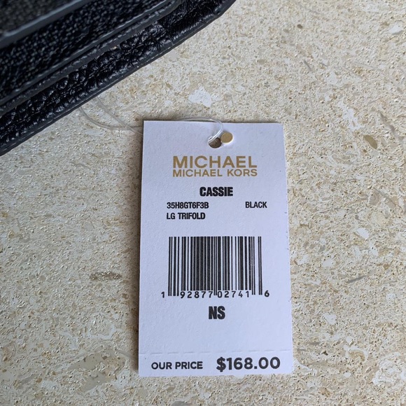 NWT❗️Michael Kors Wallet Black/Gold - Picture 4 of 5